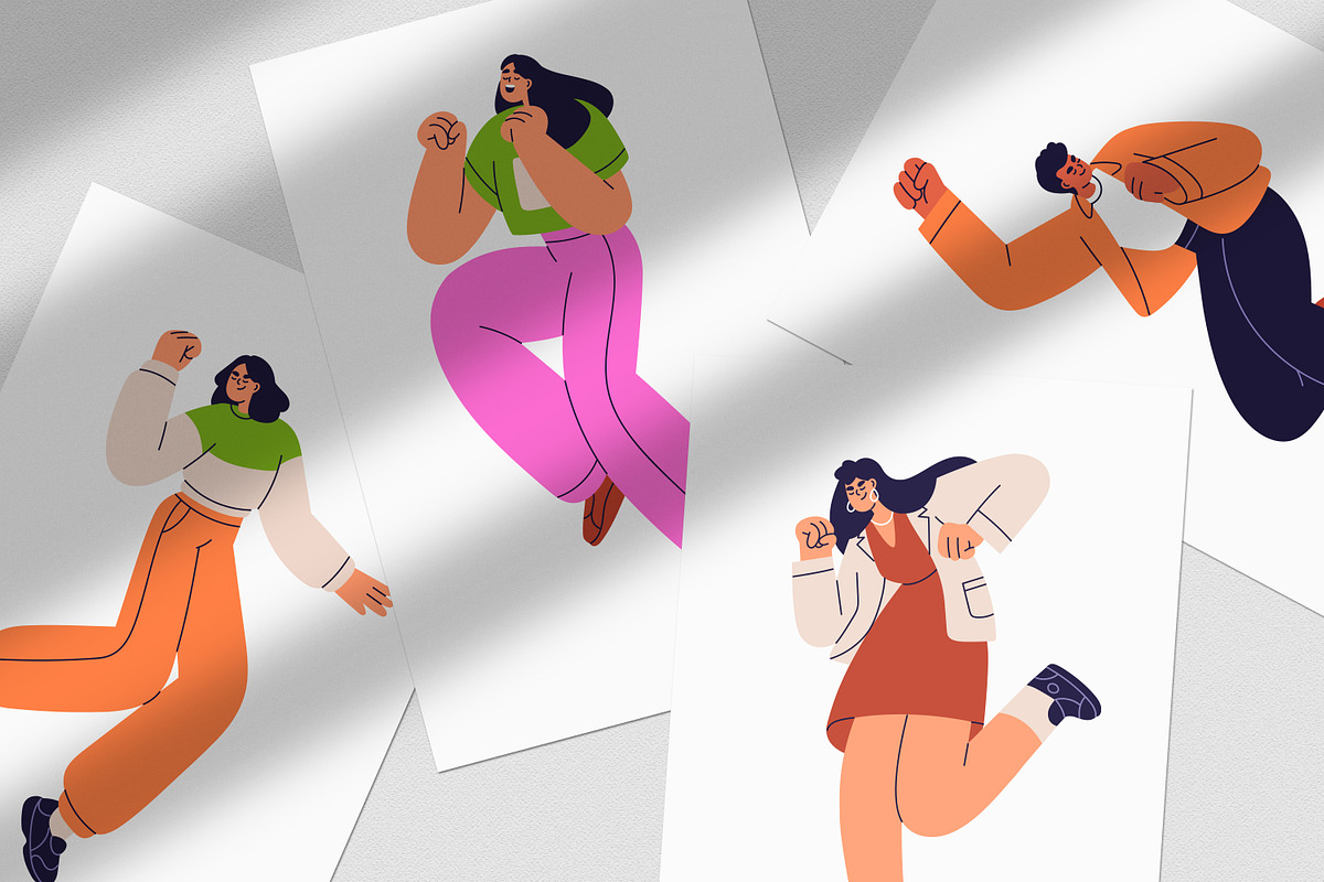 People jumping, celebrating success, a Person Illustration by Good Studio (Photo 8 of 8)