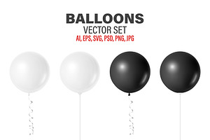 Balloons. Vector Set.