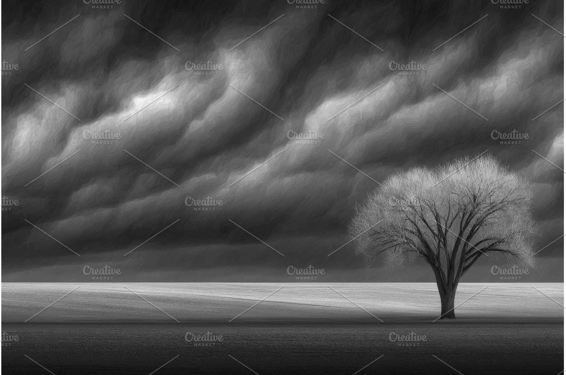 A solitary tree stands in a field as, a Nature Photo by ZinetroN