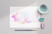 6 Huge Pastel Rainbow Watercolors, a Texture Graphic by AdenaJ (Thumbnail 11 of 17)