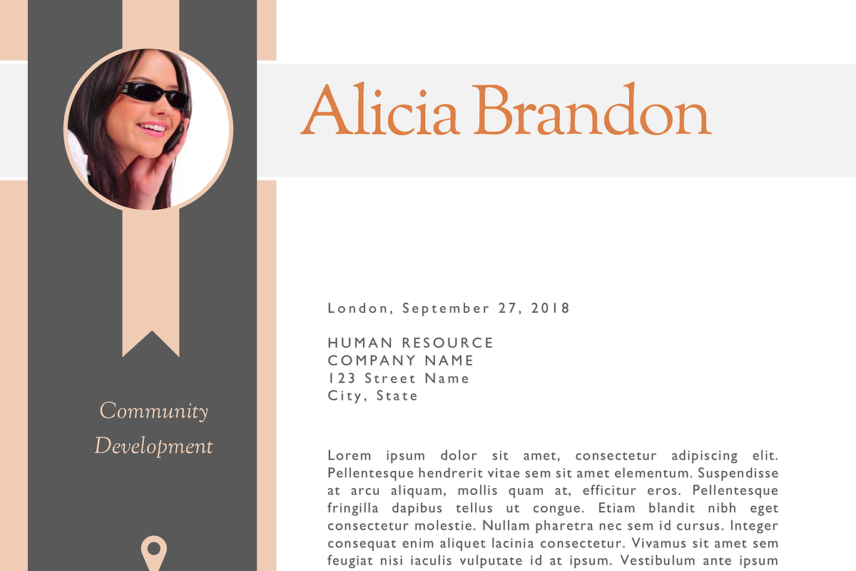 Ribbon photo modern resume, a Resume Template by Inkpower