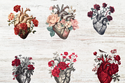 47 Gothic Floral Heart Clipart, a Seasonal Illustration by LA Design (Thumbnail 2 of 10)