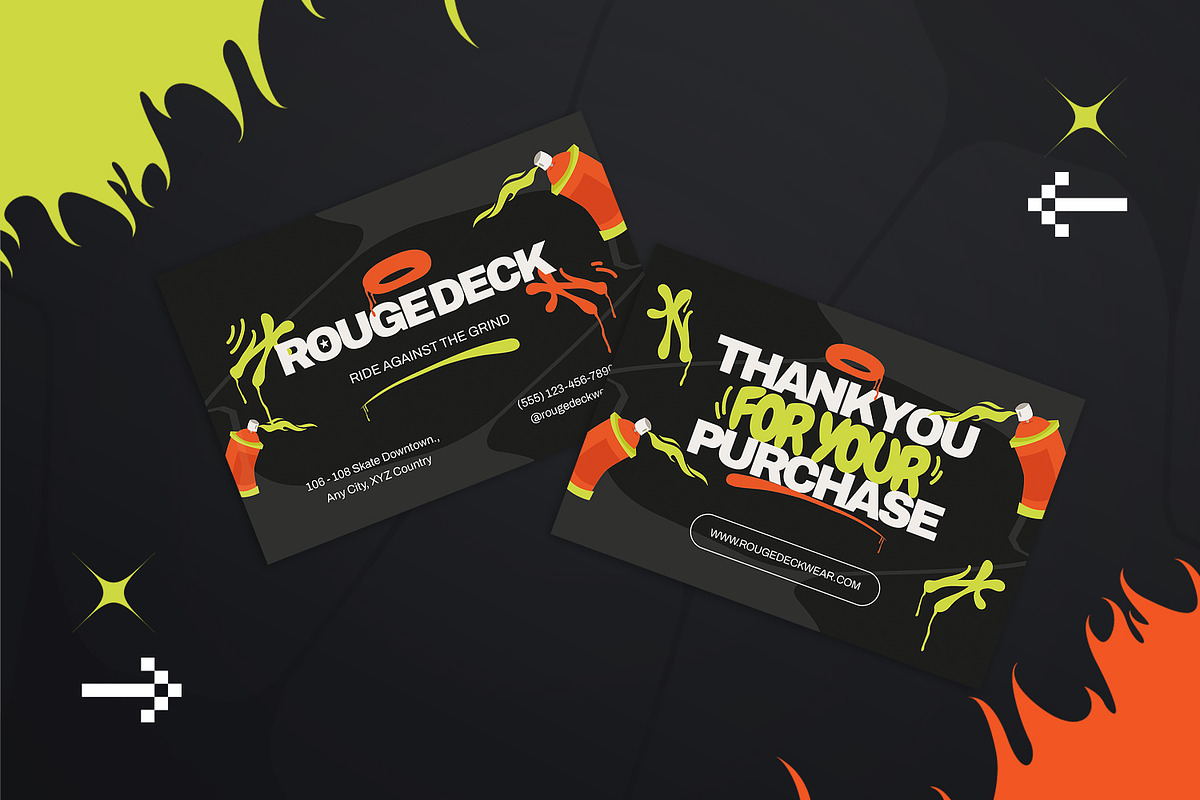 Rouge Deck - Thank You Card, a Print Template by StreaksideStd (Photo 1 of 3)