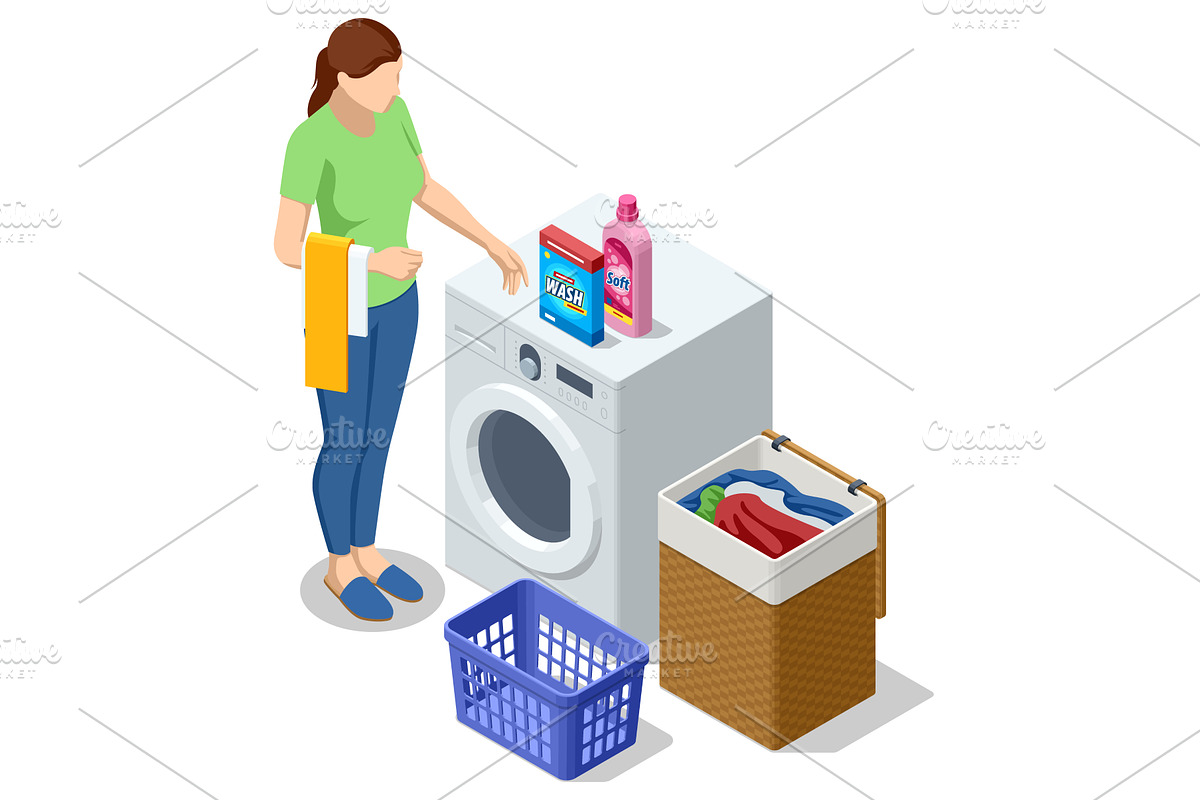 Isometric illustration of a woman, a Person Illustration by Golden Sikorka