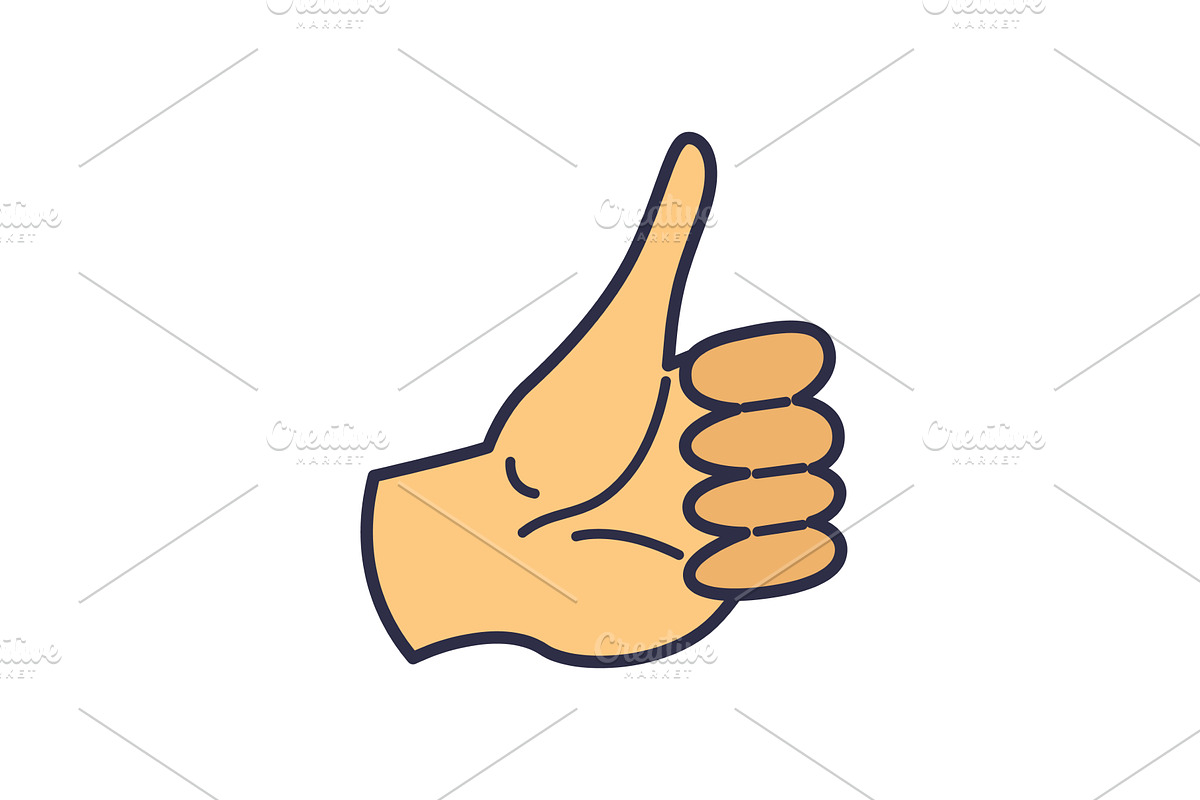 A Positive Gesture The Thumbs, an Object Illustration by Things for designers