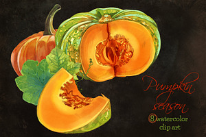 Pumpkins Clipart, Harvest Clipart