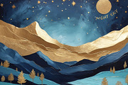Gold Autumn Landscape & Sky, a Background Graphic by by creative paper (Thumbnail 2 of 18)