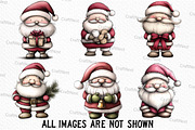 Retro Santa Clipart, an Illustration by Craft Nest (Thumbnail 3 of 6)