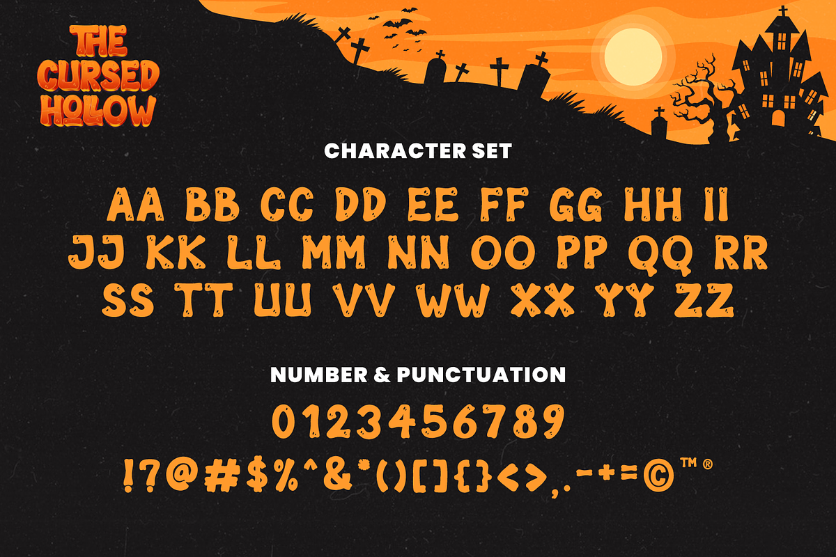 Cursed Hollow Playful Halloween Disp, a Sans Serif Font by Haps Space (Photo 9 of 10)