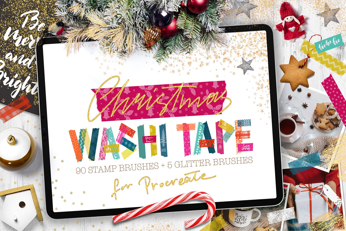 Washi Tape Stamp and Glitter Brushes, a Brush Add-On by OlgaRom (Photo 1 of 13)