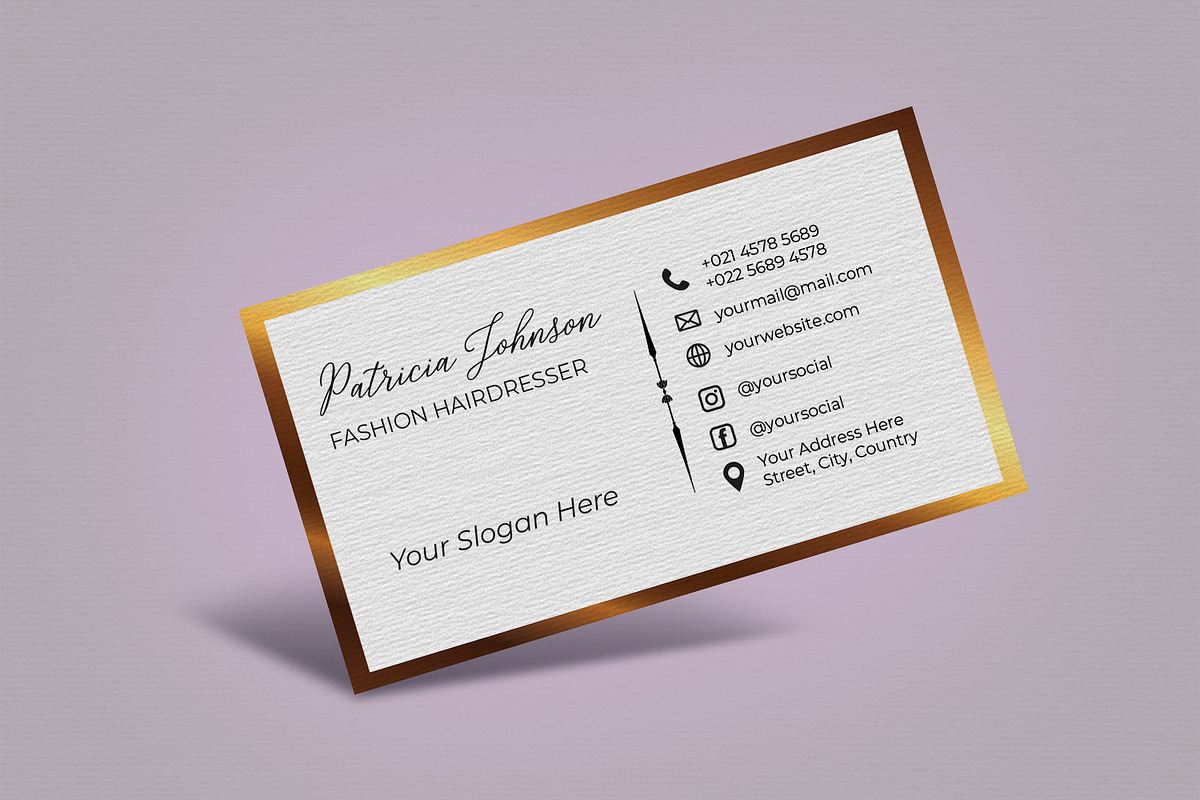 Fashion Hairdresser Business Card, a Business Card Template by Kseniya-Omega (Photo 3 of 4)