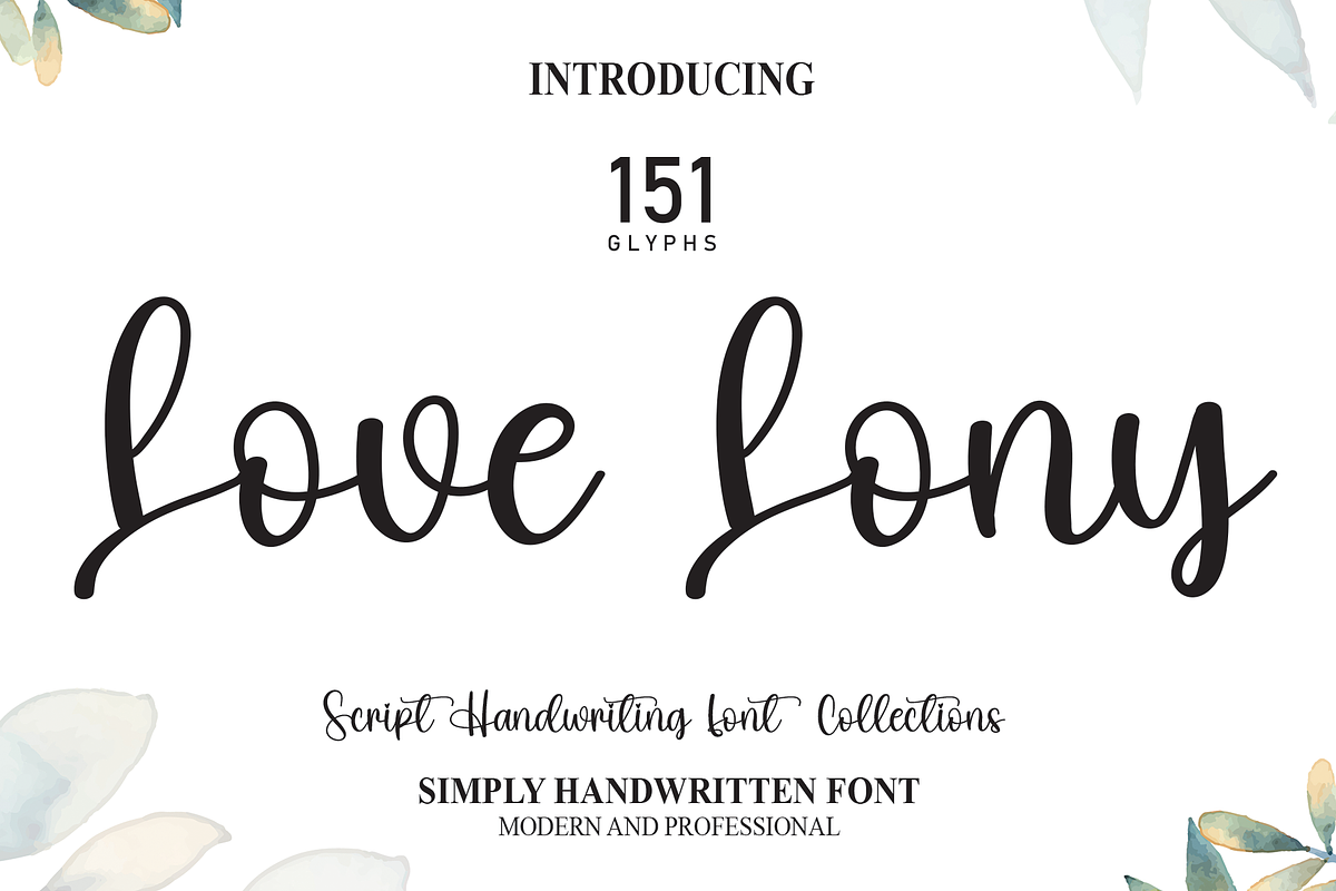Love Lony | Script Font, a Script Font by Scratchones (Photo 1 of 8)