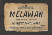 Melawan Typeface, a Sans Serif Font by Rusted Works (Thumbnail 1 of 7)