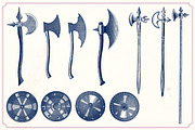 Vintage sword and armor illustration, a Technology Illustration by Mr Vintage (Thumbnail 13 of 13)