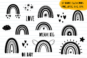 Little Scandinavian Rainbows SVG