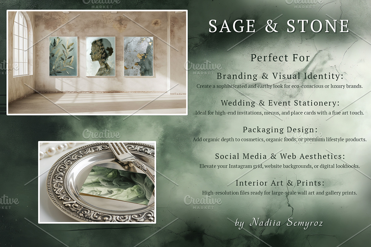 Sage & Stone: 35 Organic Textures, a Texture Illustration by Nadia Semyroz (Photo 10 of 10)