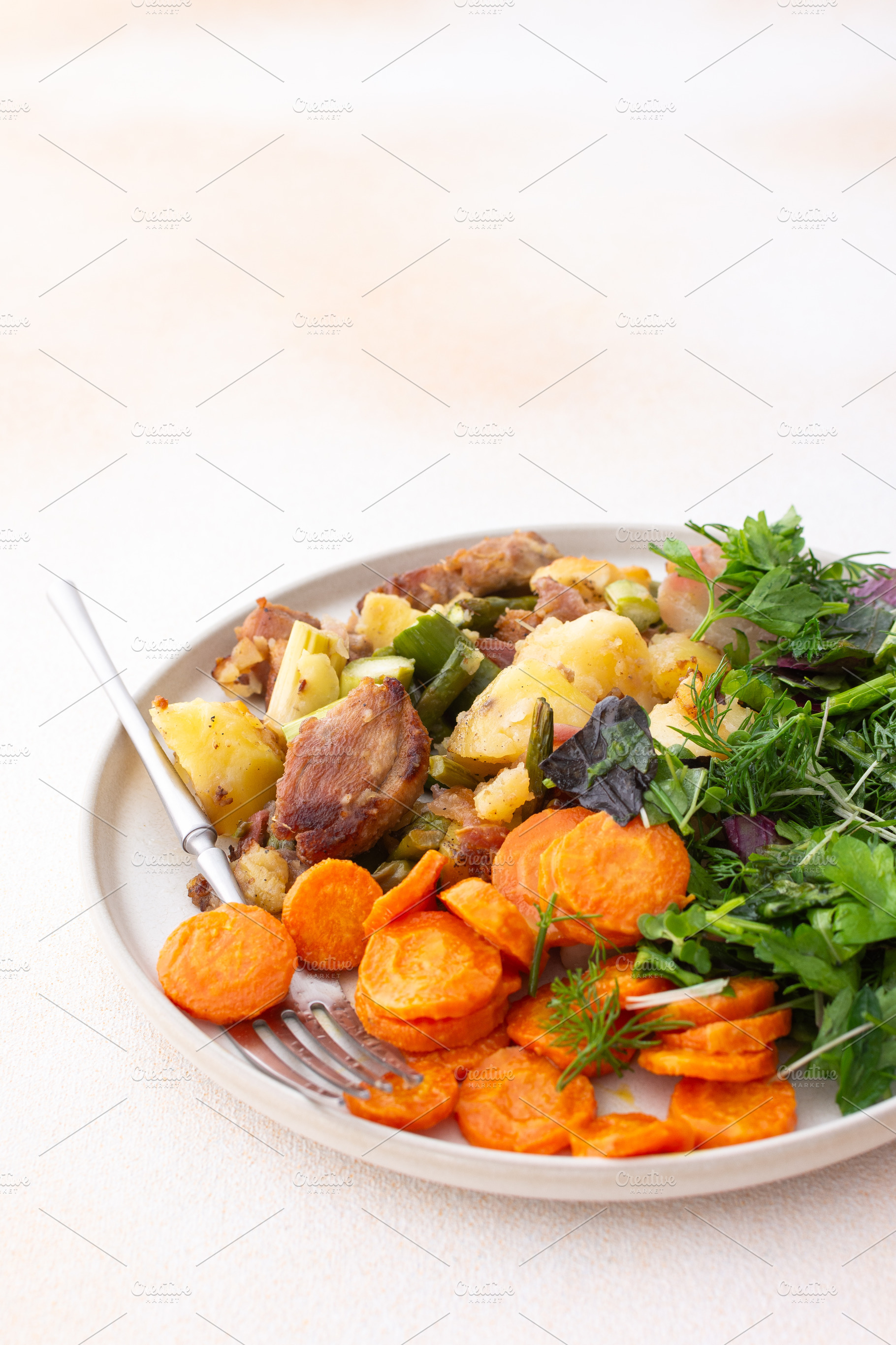 Stewed duck fillet with potatoes, a Food & Drink Photo by Pundateam