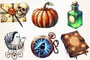Antique Halloween Sublimation Clipar, an Illustration by DreamCafeArt (Thumbnail 2 of 5)