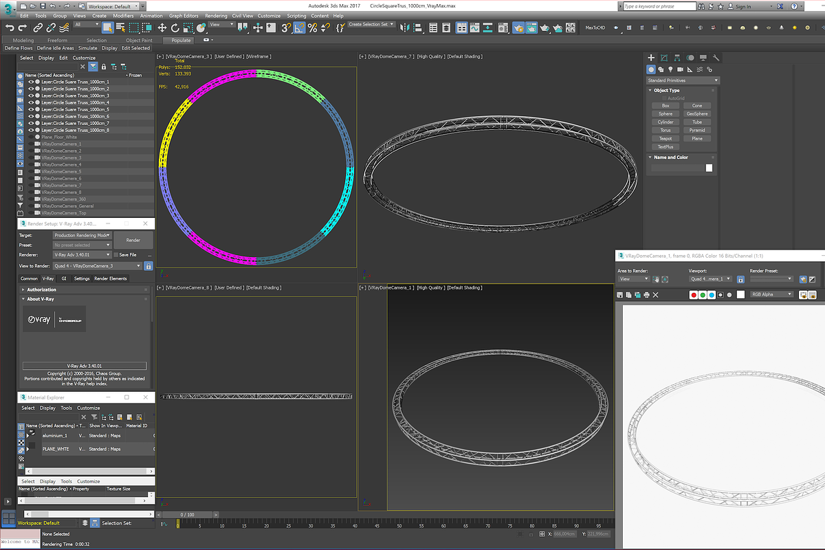 Circle Square Truss Diameter 1000cm, a Furniture 3D Model by akerStudio (Photo 11 of 14)