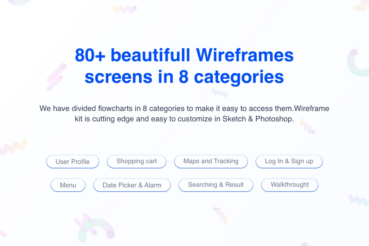 Hoki Mobile Wireframe Design UI Kit, a Wireframe Template by Capi Product (Photo 3 of 8)