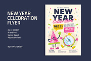 New Year Celebration Flyer, a Flyer Template by Gumico Studio. (Thumbnail 1 of 3)