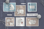 Winter Polar Bear Clipart & Patterns, a Seasonal Illustration by Ejevyaka (Thumbnail 8 of 10)