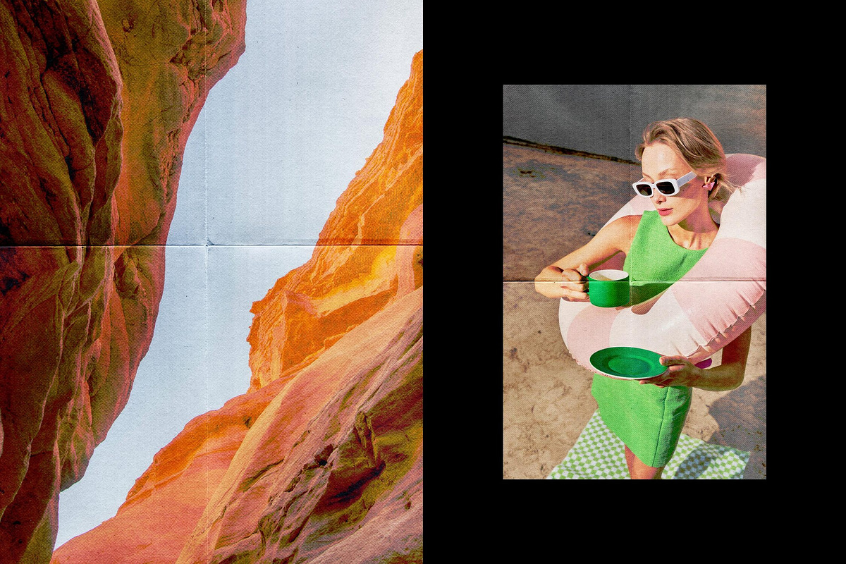 Retro Folded Printer Photo Effect, a Brushes & More by Design Squad (Photo 2 of 7)