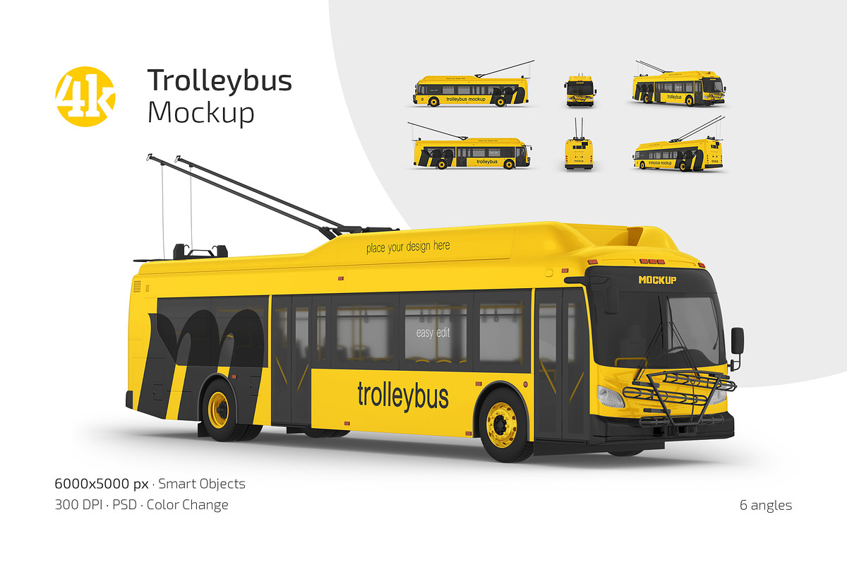 Trolleybus Mockup Set, a Product Mockup by Country4k (Photo 1 of 4)