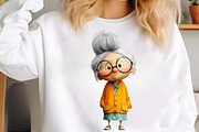 Whimsical spring garden grandma clip, an Illustration by SinaCreation (Thumbnail 8 of 11)
