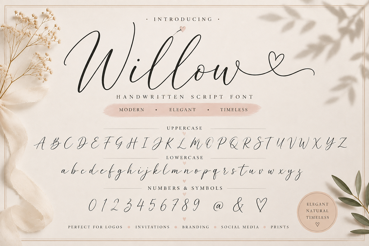 Elegant Handwritten Script Font, a Script Font by elfy creative (Photo 1 of 8)