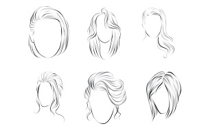 Womens Hair Set 2 Procreate Brush