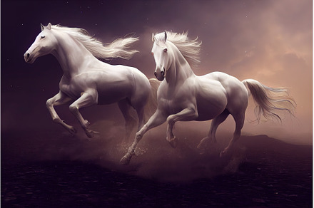 White horse galloping, an Animal Photo by Neirfy