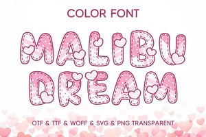 Malibu Dream - Color font, a Sans Serif Font by Adalin Shop