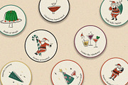 Santa Cocktails Clipart, an Object Illustration by Teresa Art Store (Thumbnail 4 of 7)