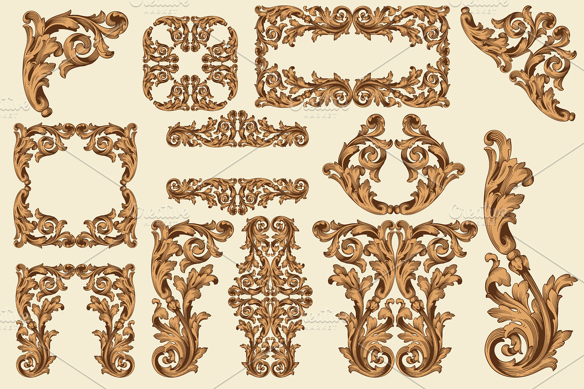 Frames And Borders Ornate Vintage, a Decorative Illustration by Samira (Photo 3 of 6)