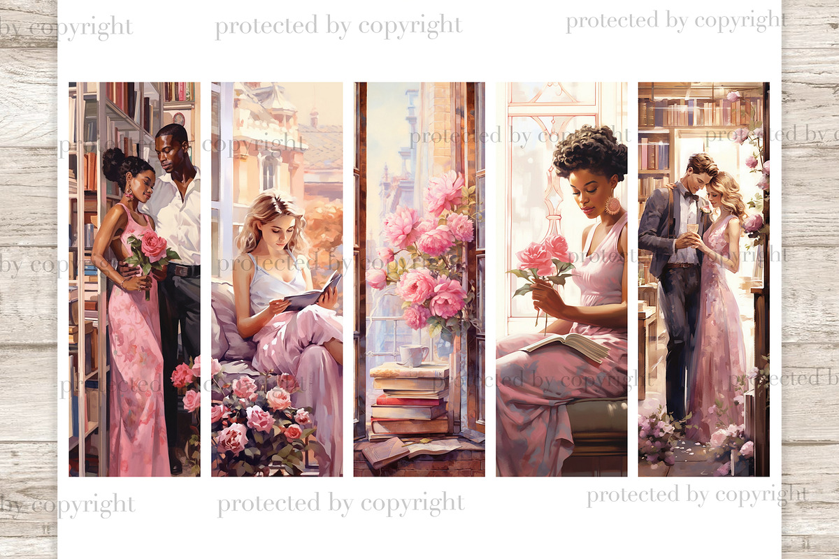 Pink Dreams Bookmarks Print And Cut, a Person Illustration by GlamArtZhanna (Photo 3 of 3)