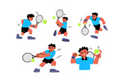 Character Tennis Man Vol 1, a Sport Illustration by SLAB! Design (Thumbnail 2 of 3)