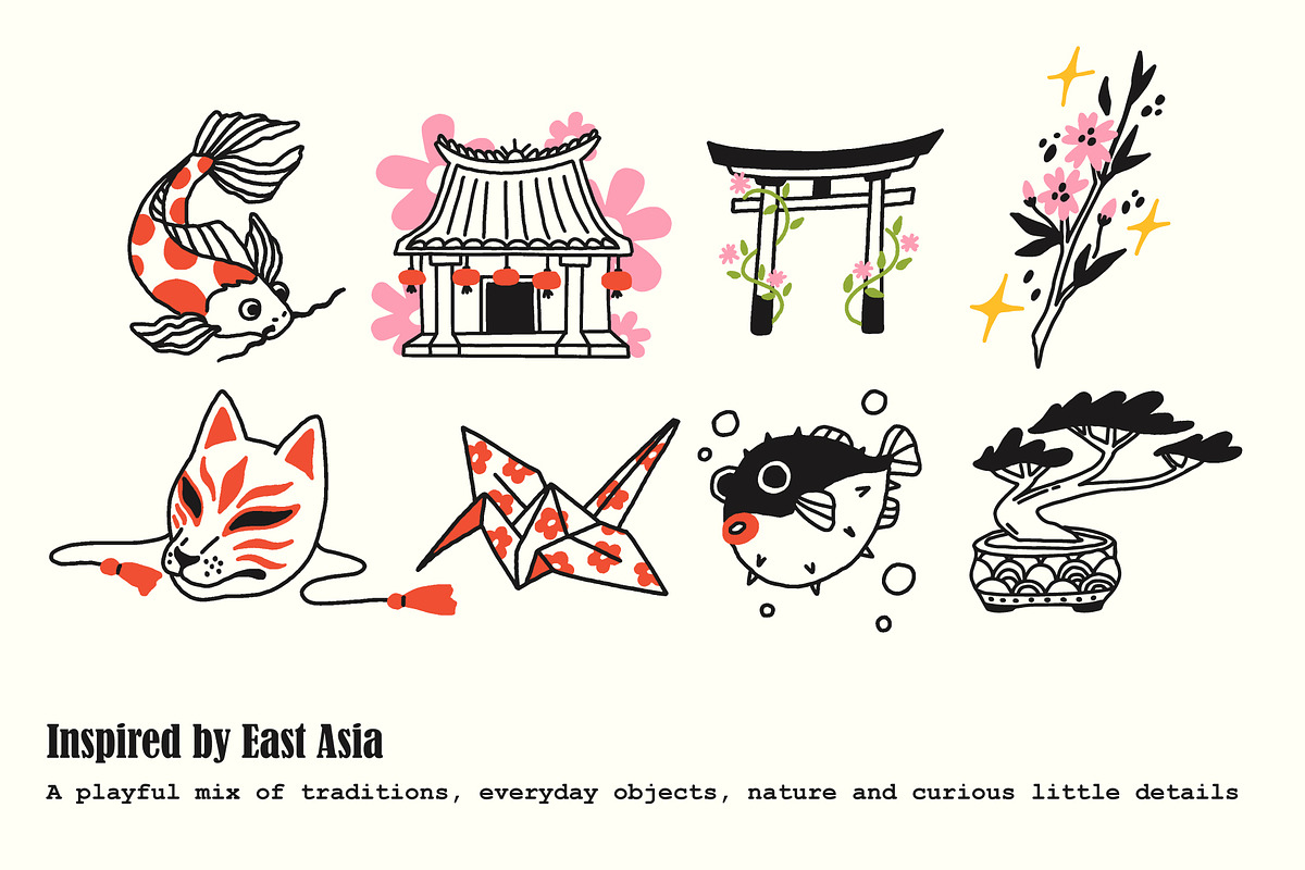 Wonders of Asia: 55 illustrations, an Object Illustration by Olly Kava (Photo 2 of 9)