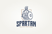 spartan warrior line art icon logo, a Branding & Logo Template by Blazybone (Thumbnail 1 of 2)