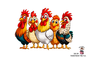 10 Funny Chickens Group PNG Clipart, an Illustration by Clipart Bloom (Thumbnail 3 of 12)