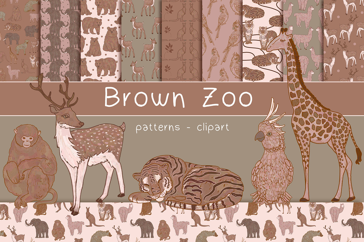 Brown zoo, a Pattern Graphic by Carpet Tapete Pretzel (Photo 1 of 14)