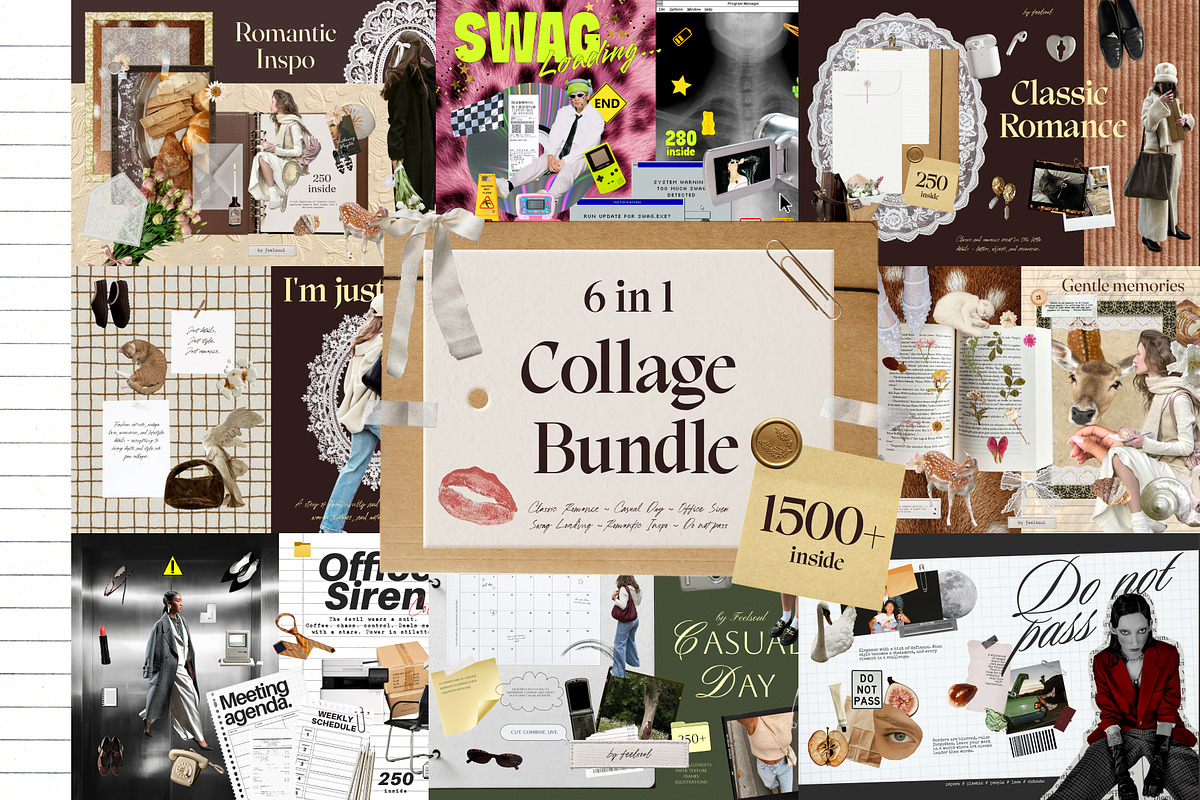 1500+ Collage Bundle, an Object Graphic by Feelsoul (Photo 1 of 13)