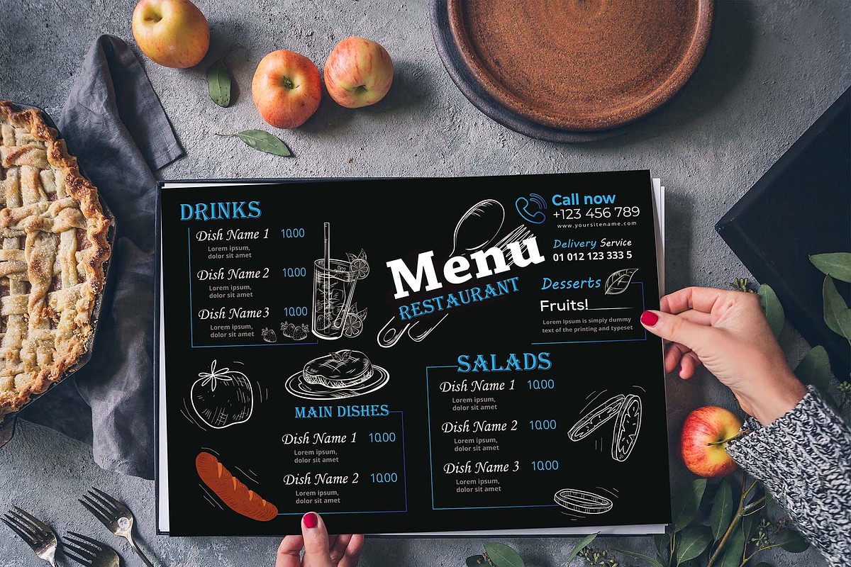 Restaurant Food Menu | Word & Ai, a Flyer Template by obayes (Photo 4 of 4)