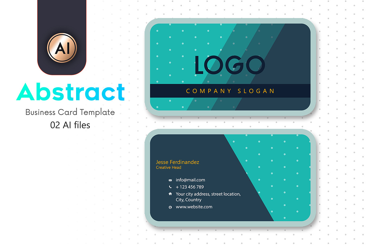 Abstract Business Card Template - 17, a Business Card Template by M6 Gallery