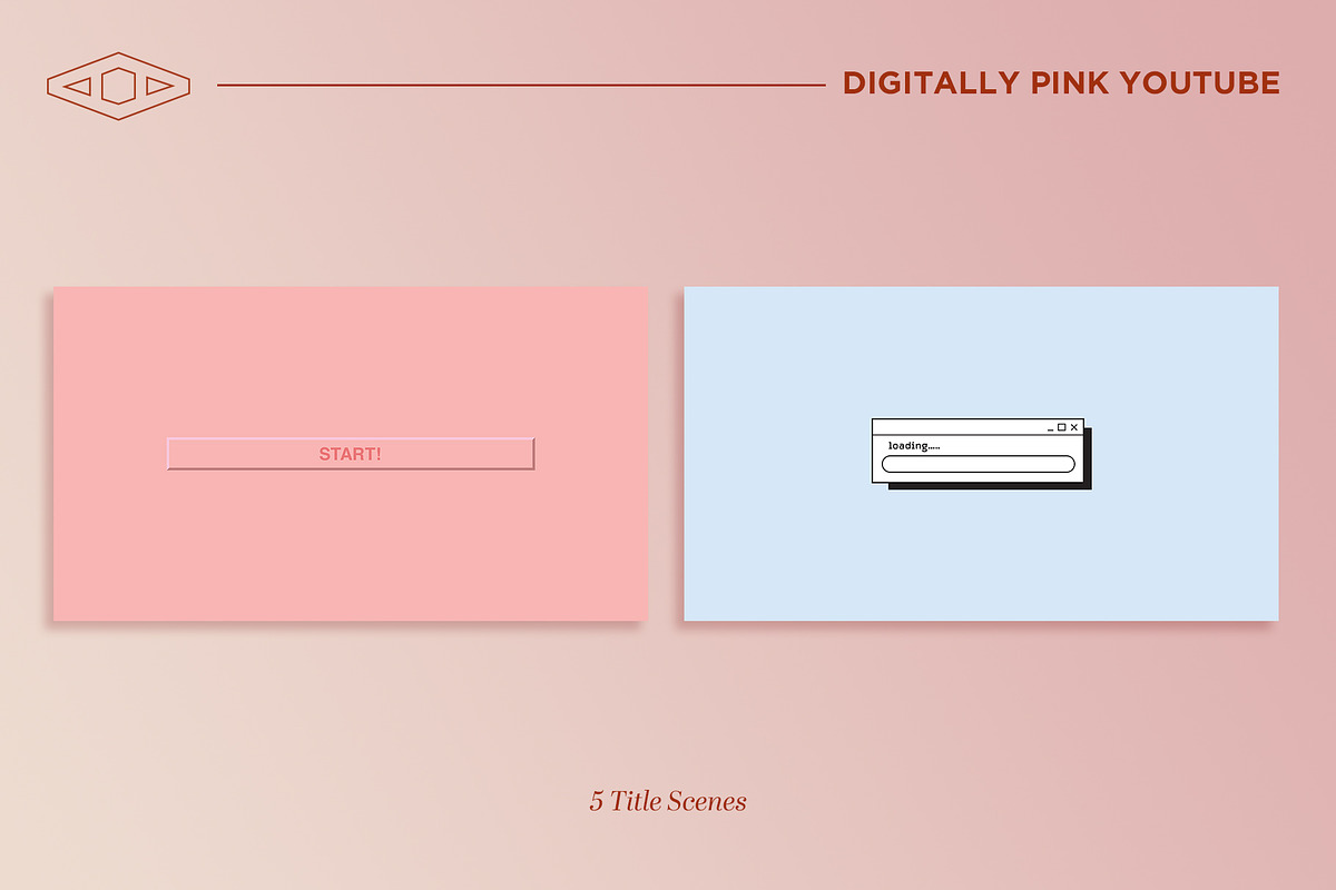 Digitally Pink Youtube Branding Kit, a Social Media Template by Tangerine Nation (Photo 10 of 16)