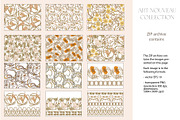 Art Nouveau Floral Seamless Patterns, a Pattern Graphic by Elen-Lane (Thumbnail 6 of 6)