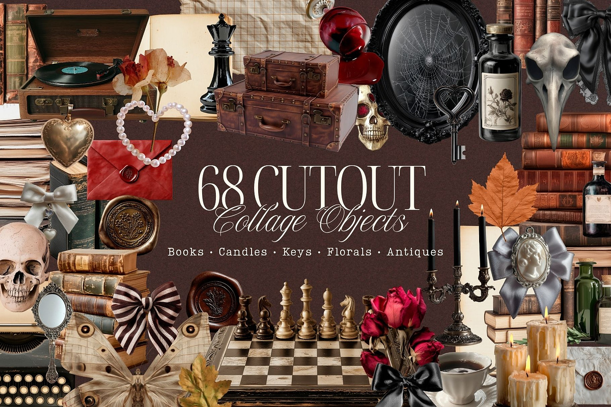 Dark Academia Collage Pack 120+, an Object Graphic by Design Alchemy Studio (Photo 3 of 11)
