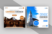Catholic Church Social Media Post, a Social Media Template by nandinigraphics (Thumbnail 1 of 2)