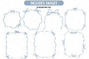 Watercolor Blue Coquette Frames, an Illustration by TatiMockup (Thumbnail 2 of 4)