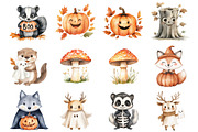 Woodland Halloween Clipart PNG, a Seasonal Illustration by CitraGraphics (Thumbnail 4 of 7)